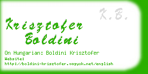 krisztofer boldini business card